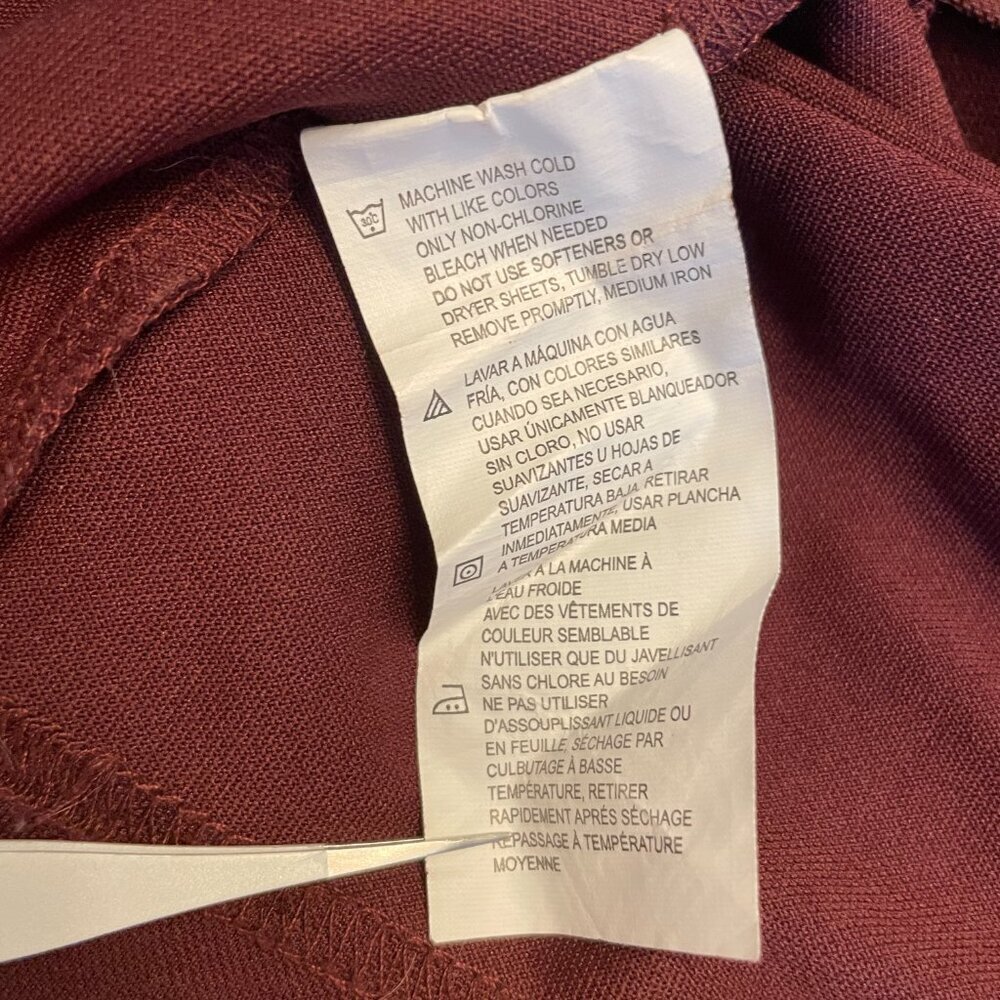 Dickies Long Sleeve Shirt Men's 2XL Maroon - Picture 5 of 6